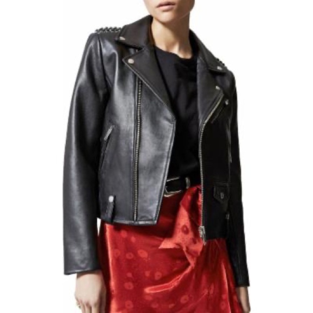 THE KOOPLES Moto Leather Jacket